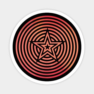 Tribal Star and Circle Magnet