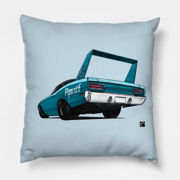 Geo3Doodles Superbird Doodle Pillow by Geo3doodles