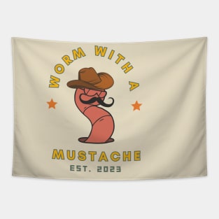 Worm With A Mustache Tapestry