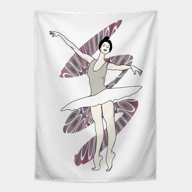 Ballet dancer woman ballerina Tapestry by GribouilleTherapie