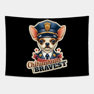 Chihuahua Policeman Tapestry