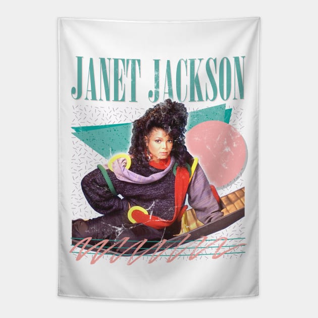 Janet Jackson / 80s Aesthetic Retro Fan Design Tapestry by DankFutura