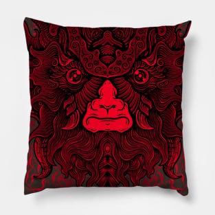 Red Monkey Pillow