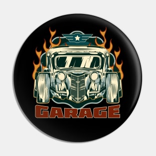 Classic car shirt vintage hot rod Pin