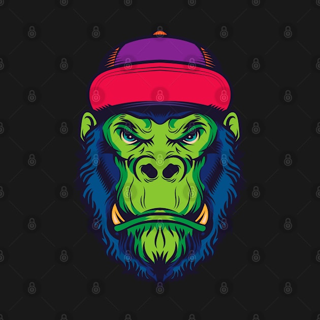 Gorilla Face by Happy Art Designs