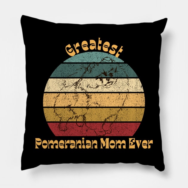 greatest Pomeranian Mom Pillow by TrapperWeasel