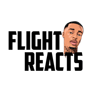 Flight Reacts with head (Black) T-Shirt