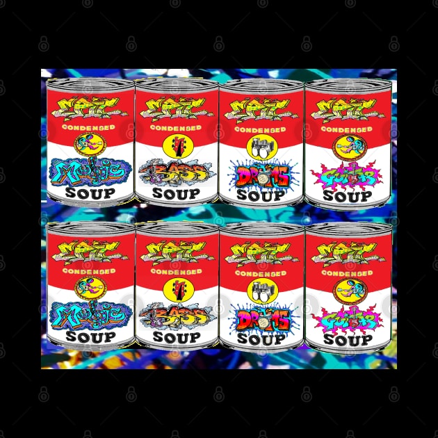 pop soup cans abstract art by LowEndGraphics