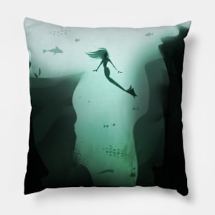 Mermaid in the Trench Pillow