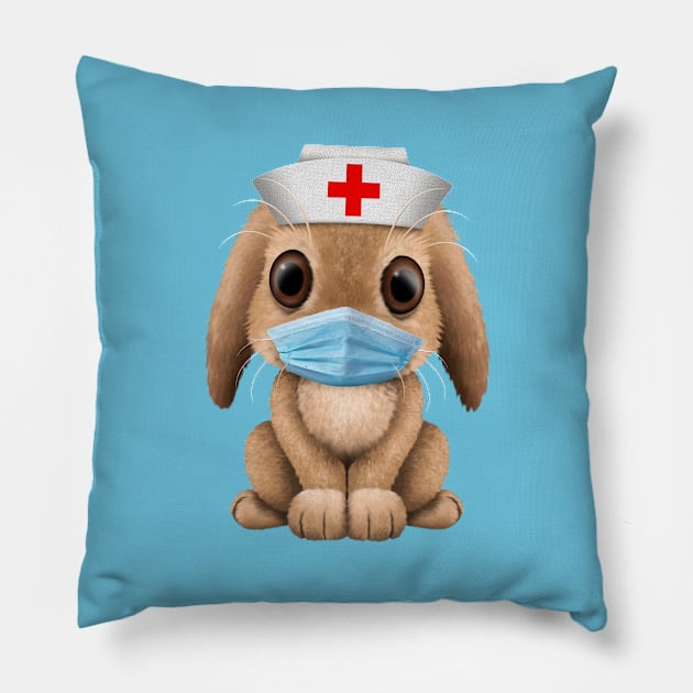 Cute Baby Bunny Nurse Pillow by jeffbartels