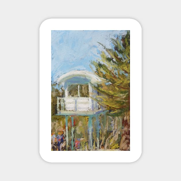 Bonny surf tower - plein air Magnet by Terrimad