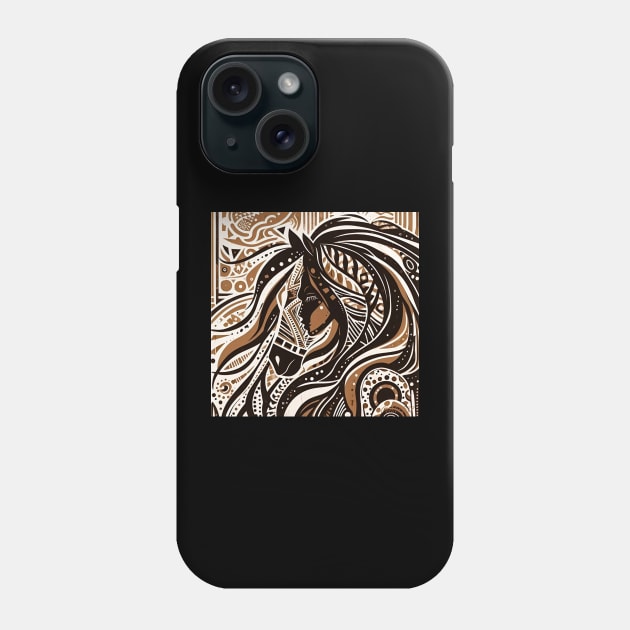 Queen and her horse by Charlotte VanRoss( cvanross ) Phone Case by Charlotte VanRoss 