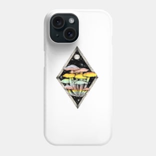 Rainbow Mushrooms || Psychedelic Illustration by Chrysta Kay Phone Case