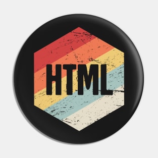 Retro HTML Icon Pin