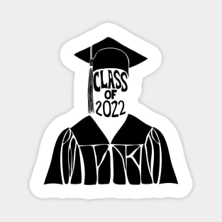 Class of 2022 Graduation Cap and Gown in Black Magnet