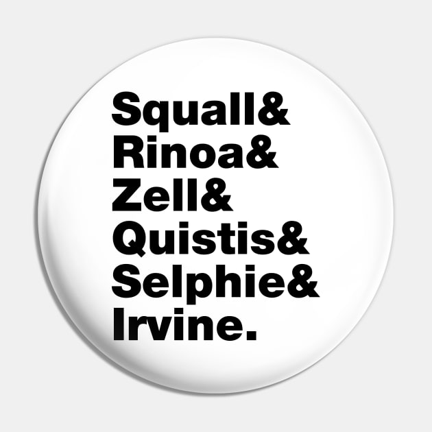 Final Fantasy 8 Characters (Black Text) Pin by inotyler