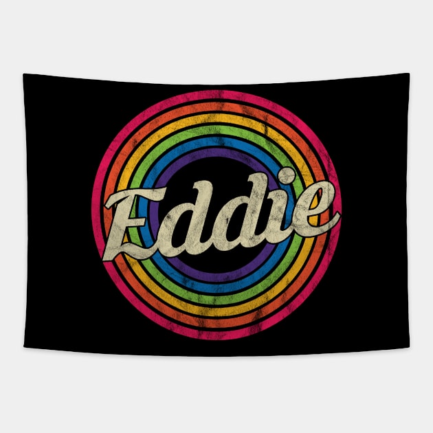 Eddie - Retro Rainbow Faded-Style Tapestry by MaydenArt