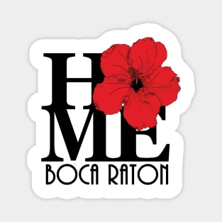 HOME Boca Raton Red Hibiscus Magnet