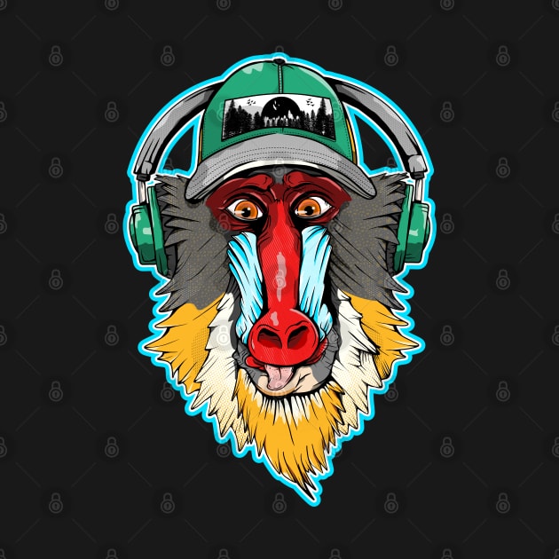 Mandrill Monkey by mailboxdisco