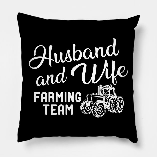 Husband and wife farming team Pillow by KC Happy Shop