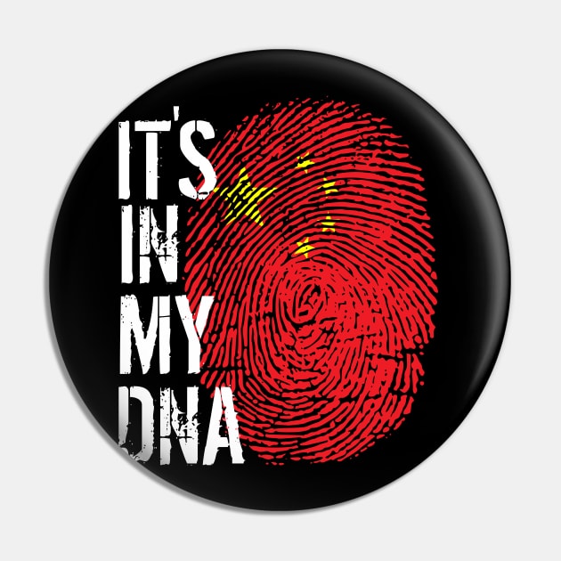 China Flag Fingerprint My Story DNA Chinese Pin by Your Culture & Merch