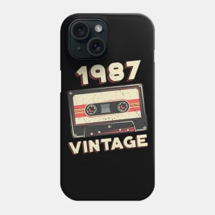 Vintage 1987 Retro Cassette Tape 33rd Birthday Phone Case