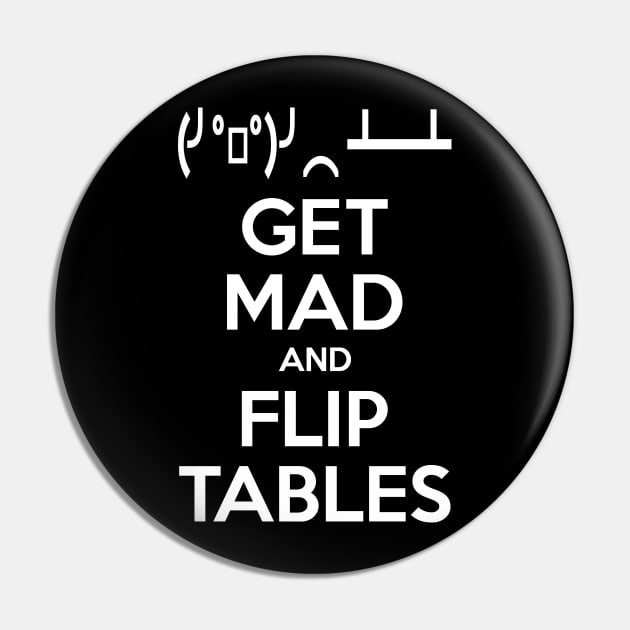 Table Flip Emoticon Pin Teepublic