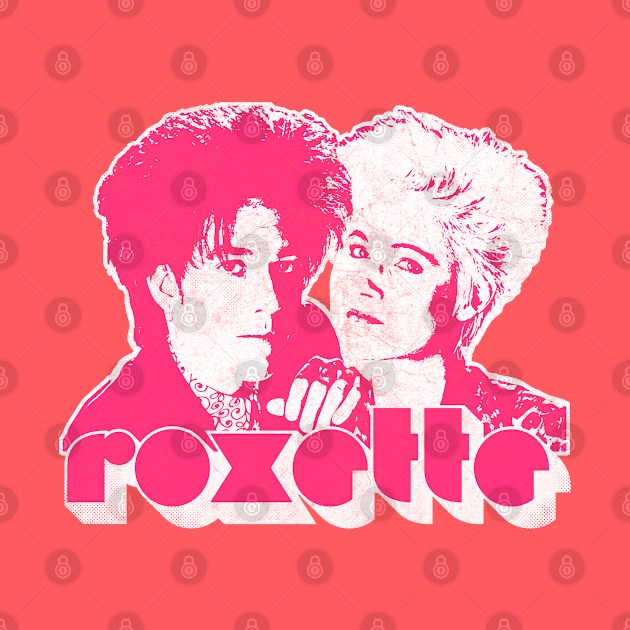 Roxette / Faded Style  Distressed 90s Aesthetic Fan Design by DankFutura