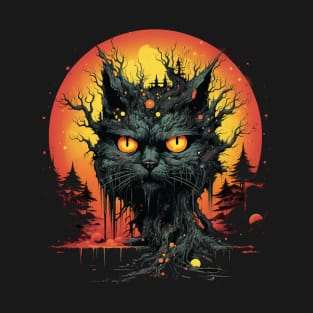 Goth Cat Forest Monster T-Shirt