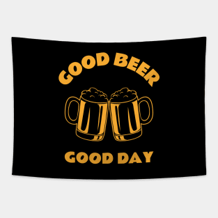 Good Beer Good Day Tapestry