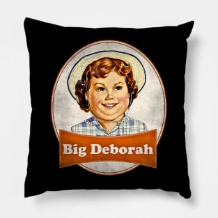 Big deborah, vintage retro 80s Pillow