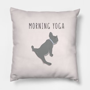 Morning yoga pug Pillow