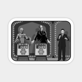 Double Over (B&W) (Universal Monsters/Price is Right) Magnet