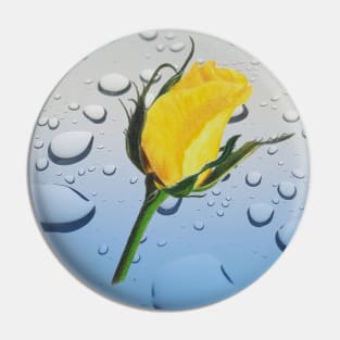 Yellow Rose bud for friendship Pin