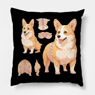 corgi anatomy Pillow