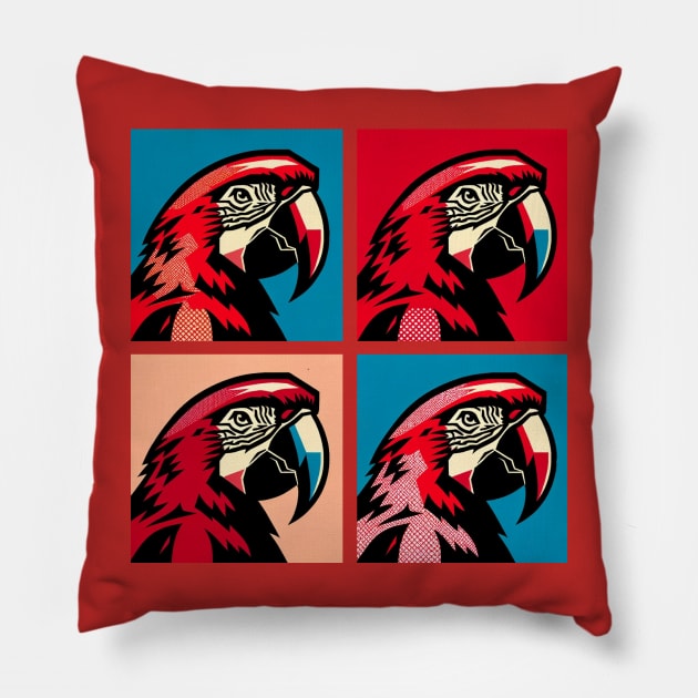 Pop Parrot Art - Cool Birds Pillow by PawPopArt