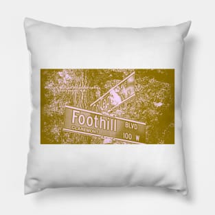 Foothill Boulevard & College Avenue, Claremont, California by Mistah Wilson Pillow