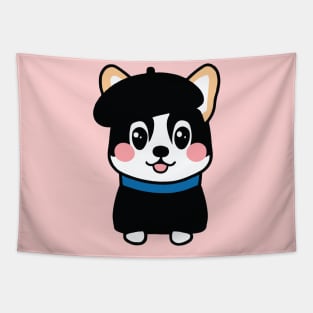 Cute corgi puppy kawaii art Tapestry