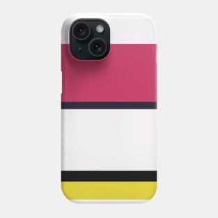 A great stew of Very Light Pink, Dark, Almost Black, Dark Pink and Piss Yellow stripes. Phone Case