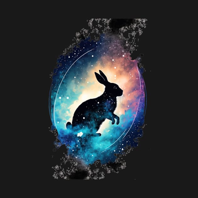 Year of the rabbit chinese zodiac sign in shiny galaxy by Art8085