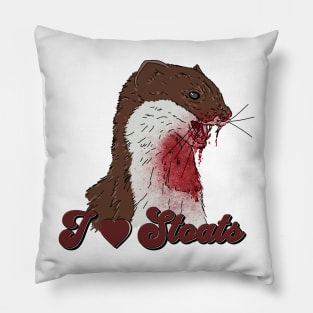 I Love Stoats Pillow