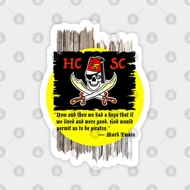 HCSC  Flag w/ Mark Twain Pirate Quote Magnet by EssexArt_ABC