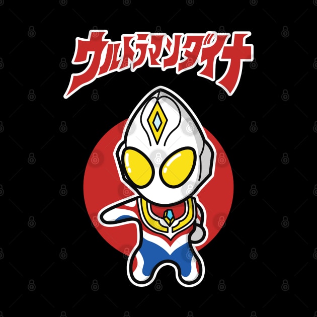 Ultraman Dyna Chibi Style Kawaii by The Toku Verse