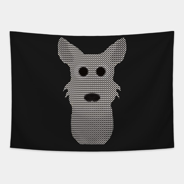 West Highland Terrier Ugly Christmas Sweater Knit Pattern Tapestry by DoggyStyles