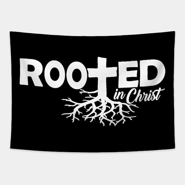 Rooted in Christ Religious Gift Tapestry by StacysCellar