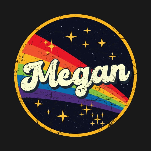 Megan // Rainbow In Space Vintage Grunge-Style by LMW Art