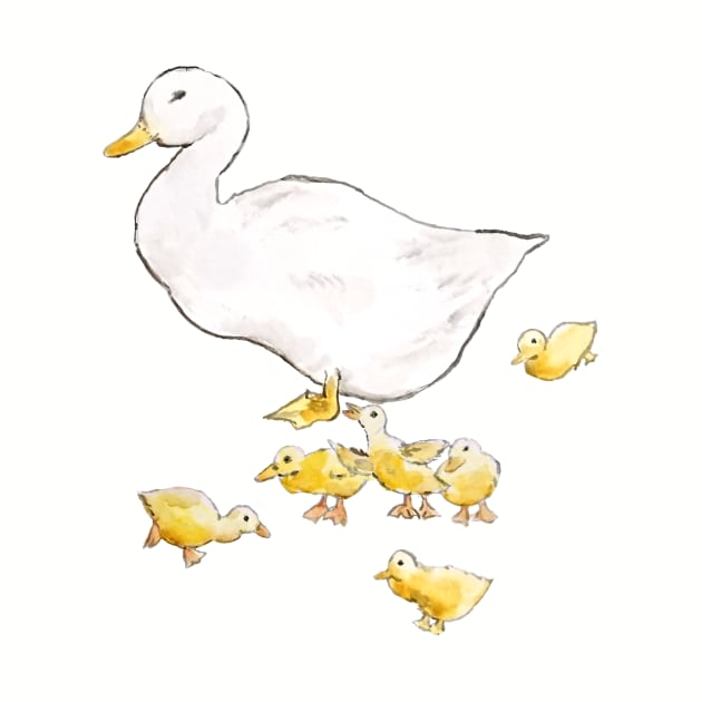 Jemina Duck with ducklings  peter rabbit Rabbit  Beatrix Potter by colorandcolor