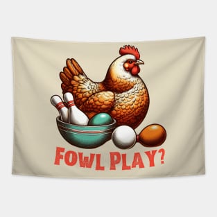 Bowling chicken Tapestry