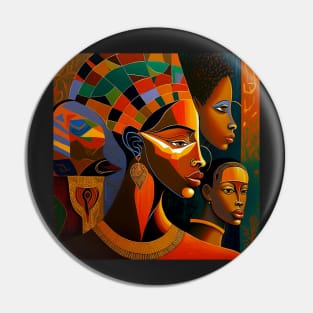 African Print Design Pin