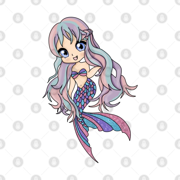 Pastel Mermaid under the sea by Becky-Marie